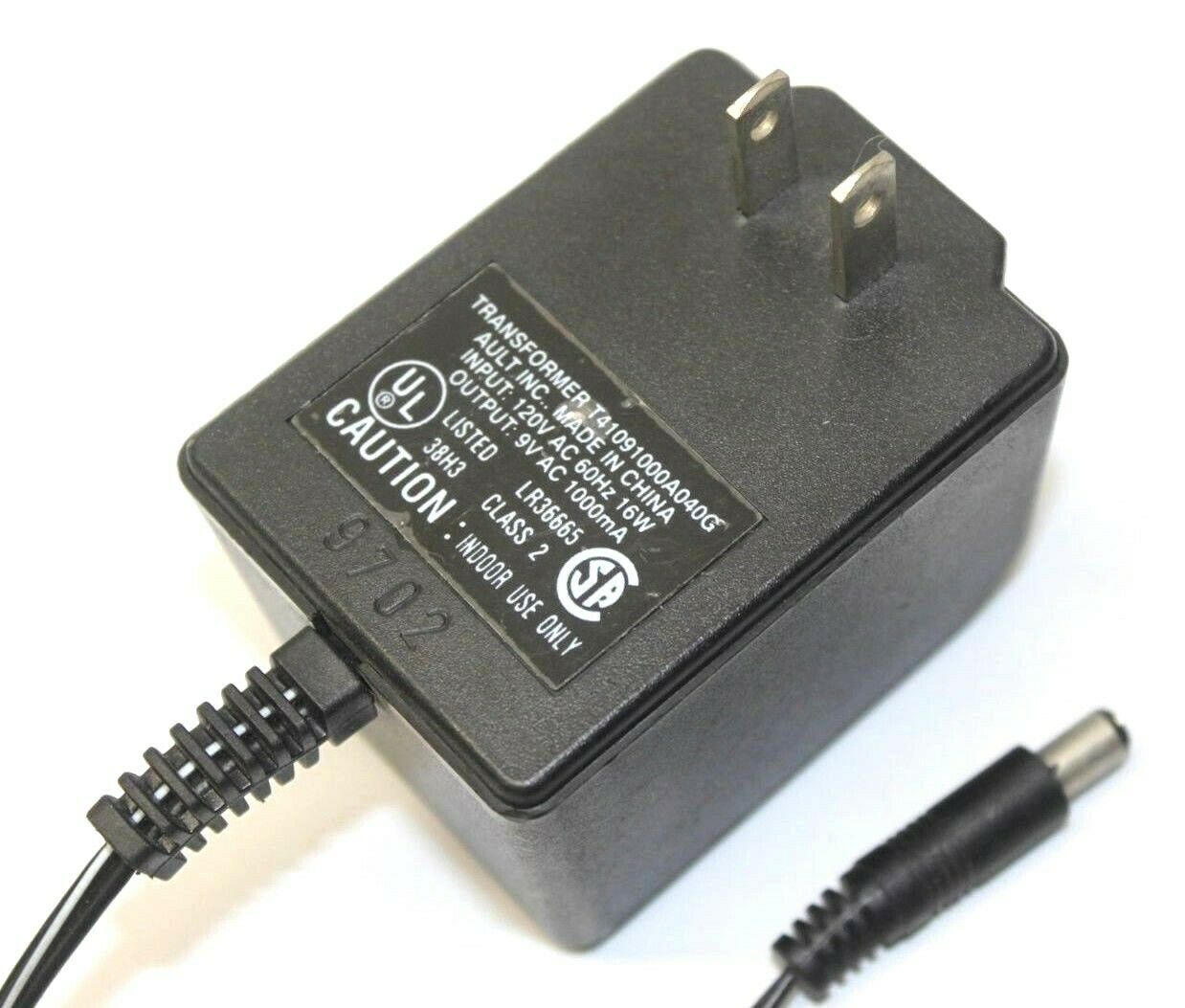 New Ault T41091000A040G HA-091A Power Supply Adapter 9VAC 1000mA - Click Image to Close